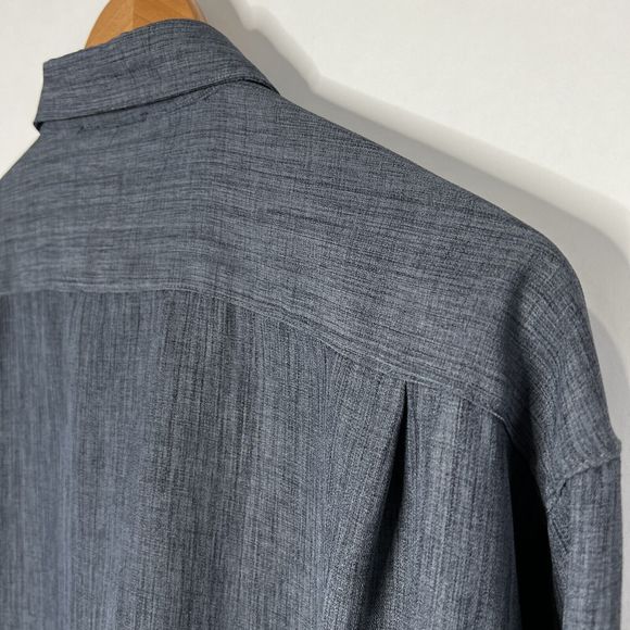 Vintage Husky Club Shirt Button Up Gray Blue Embroidered Men's Size Large - Picture 7 of 11